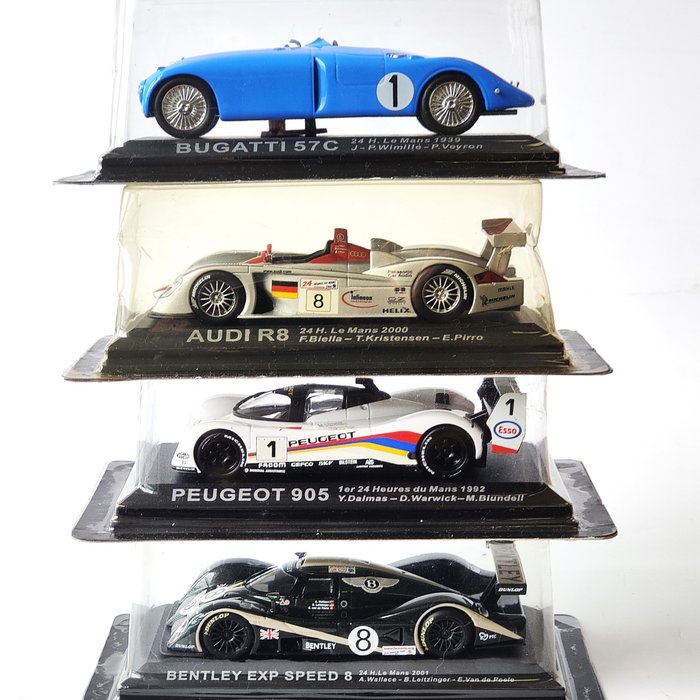 Altaya 1:43 - 4 - 模型車 - "100 Years of Motorsports" - Formula 1 / Rallies / Indy / Le Mans / Paris Dakar - 4 品質卓越的精美可靠複製品