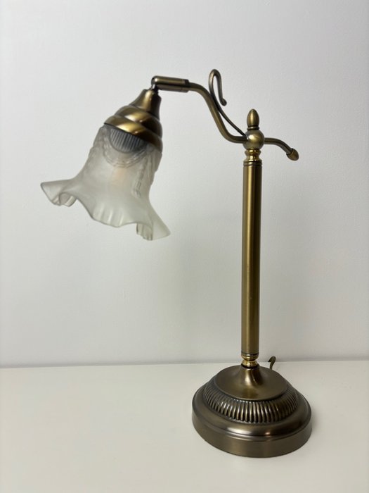 Lampe de table - Lampe de table Flora - Laiton, Verre