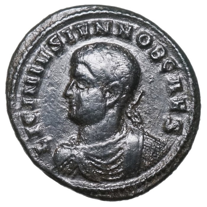 Romerska riket. Licinius II (AD 317-324). Follis Thessalonica, VOT V  (Utan reservationspris)