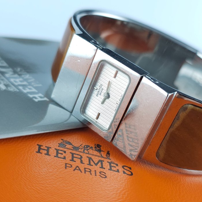 Hermès - Loquet - Bangle Watch 'Box&Paper' - L01.210 - Dame - 1990-1999