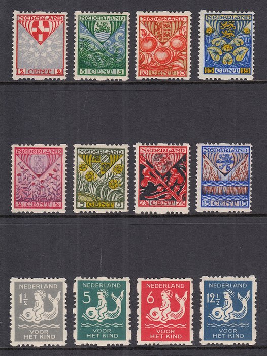 Nederland 1926/1929 - Kind Roltanding - NVPH R74/R77, R78/R81, R82/R85