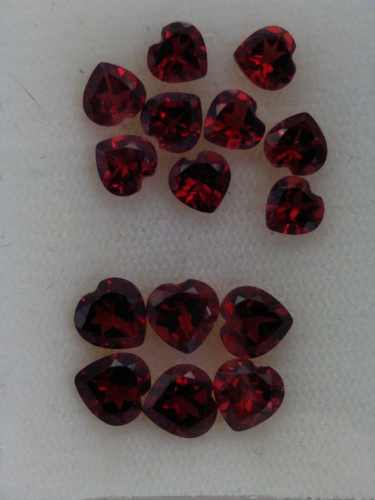 15 pcs 紅色 石榴石 - 11.54 ct