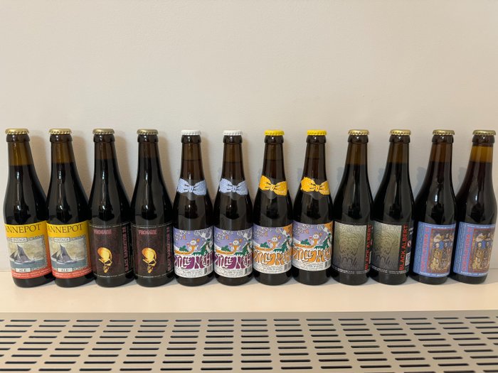 Struise Brouwers & Dolle Brouwers - 各种麦芽啤酒 - 参见说明 - 33cl - 12 瓶