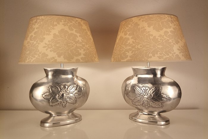 Tischlampe (2) - Set einzigartiger Glamour-Lampen – 45 cm - Metall