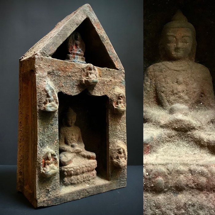 神龕 (1) - 木, 陶瓷 - 1980-1990