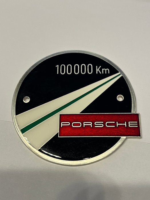 métal - Porsche - Porsche Mileage Badge Emblem Plakette 100.000km