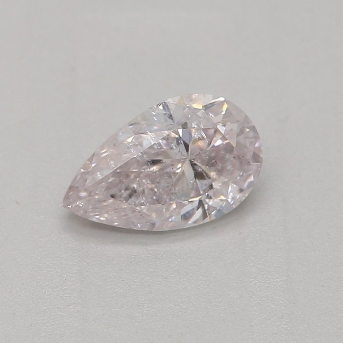 1 pcs Diamante - 0.42 ct - Pera - very light pink - I1