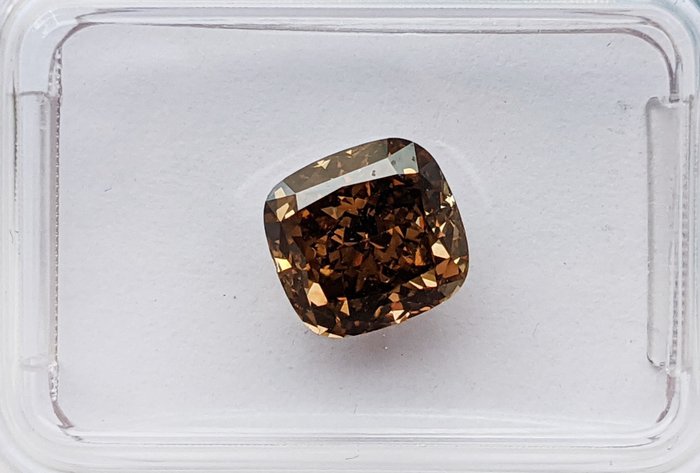 Diamante - 2.04 ct - Cuscino - fantasia marrone scuro - VS2, No Reserve Price