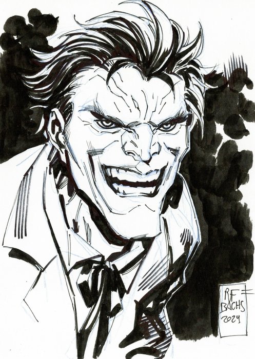 Ramon F. Bachs - The Joker - Original Drawing - Ink on Paper