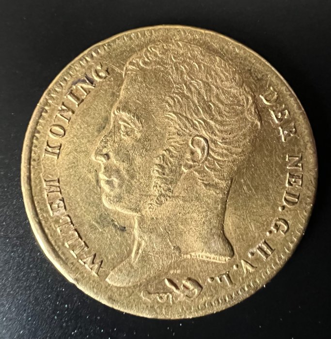 Nederländerna. Willem I (1813-1840). 10 Gulden 1832/31 jaartal wijziging