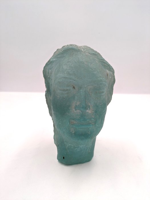 Cecconi Gualtiero - 雕刻, Volto di donna - 18 cm - 玻璃