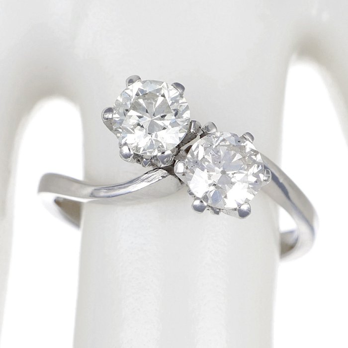 Ring Hvidguld Diamant  (Natur) 