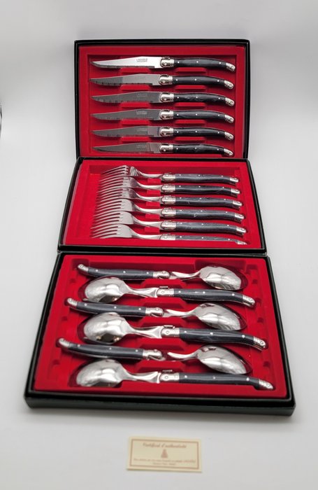 Laguiole - Set cuțite de masă (18) - Oțel (inoxidabil), Plastic