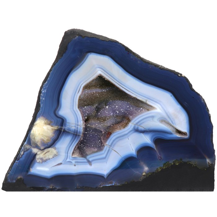 AA Kwaliteit - Blauwe Agaat - 24x30x16 cm - Geode- 12 kg