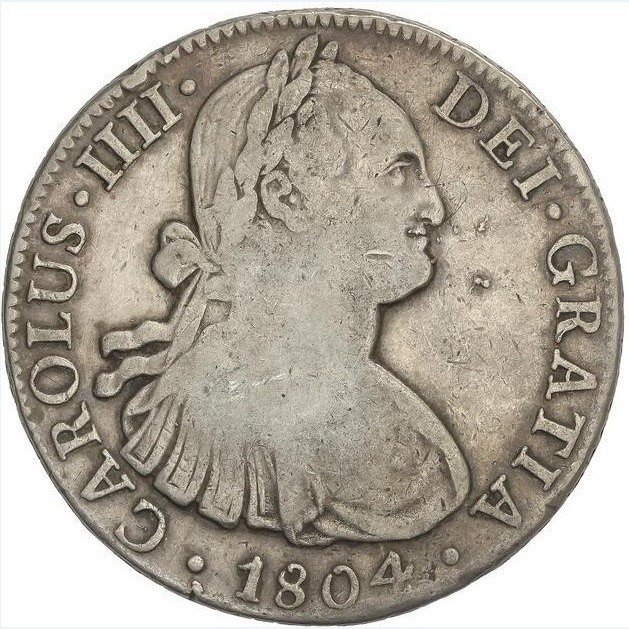Hiszpania. Carlos IV (1788-1808). 8 Reales 1804 Mexico TH
