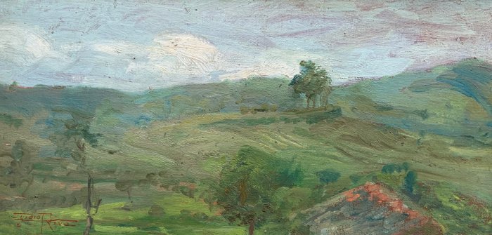Egidio Riva (1866-1946) - Paesaggio montano