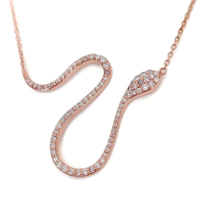 No Reserve Price - 0.54 Carat Pink Diamonds Pendant - Rose gold 
