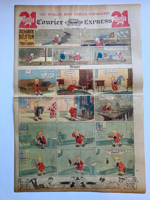 Winnie Winkle - KatzenJammer Kids - Little Orphan Annie and others - complete 14 pages Comic Section - 1930