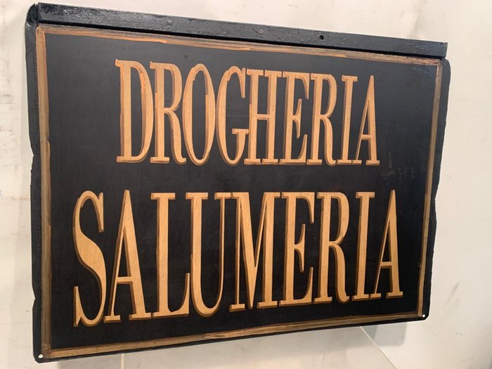 Insegna Salumeria Drogheria - Sinal publicitário (1) - metal