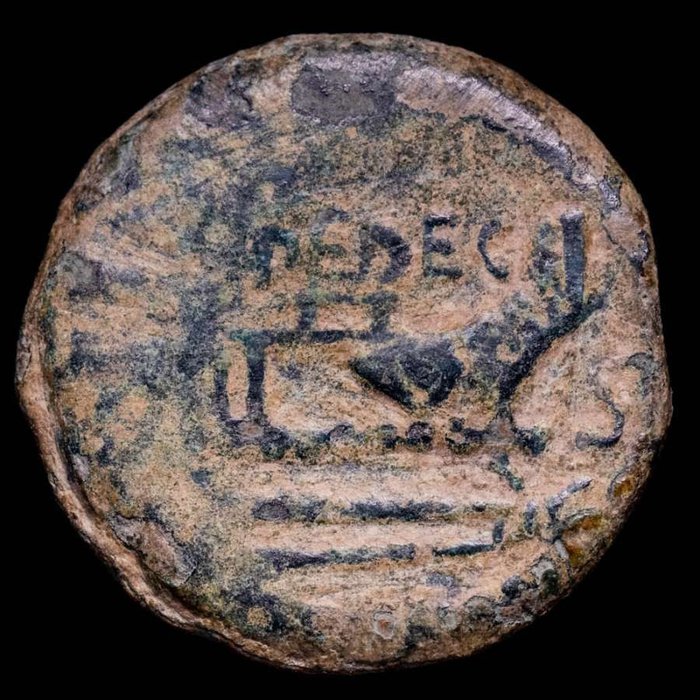 西班牙 (羅馬行省)，Carteia. Semis 80-20 a.C. - Proa Q. PEDECAI - S