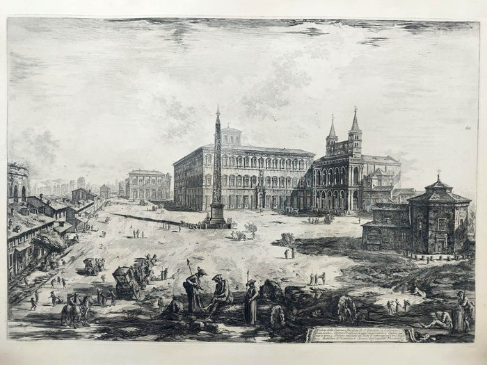 Giovanni Battista Piranesi (1720-1778) - Veduta della Piazza, e Basilica di S. Giovanni in Laterano