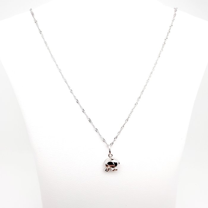 Necklace with pendant White gold 