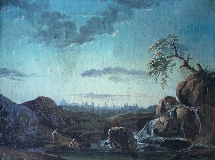 Louis-Philippe Crépin (1772-1851) - Paysage à la cascade
