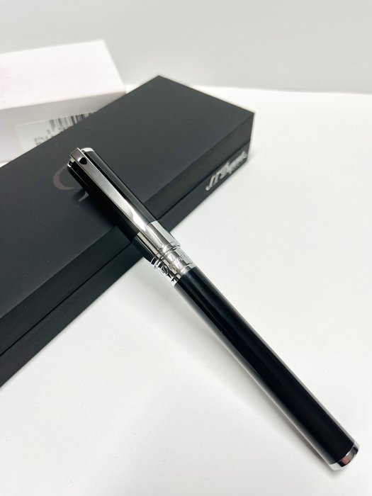 S.T. Dupont - D-Initial Black and Chrome - 滾珠筆