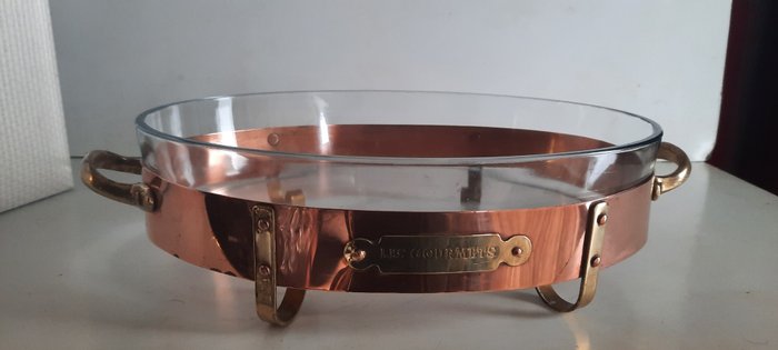 LES GOURMETS - 上菜碟 (1) - 銅, 耐熱玻璃