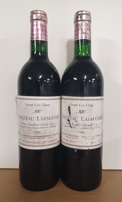 1985 & 1986 Château Larmande - Saint-Emilion Grand Cru Classé - 2 Flaskor (0,75L)