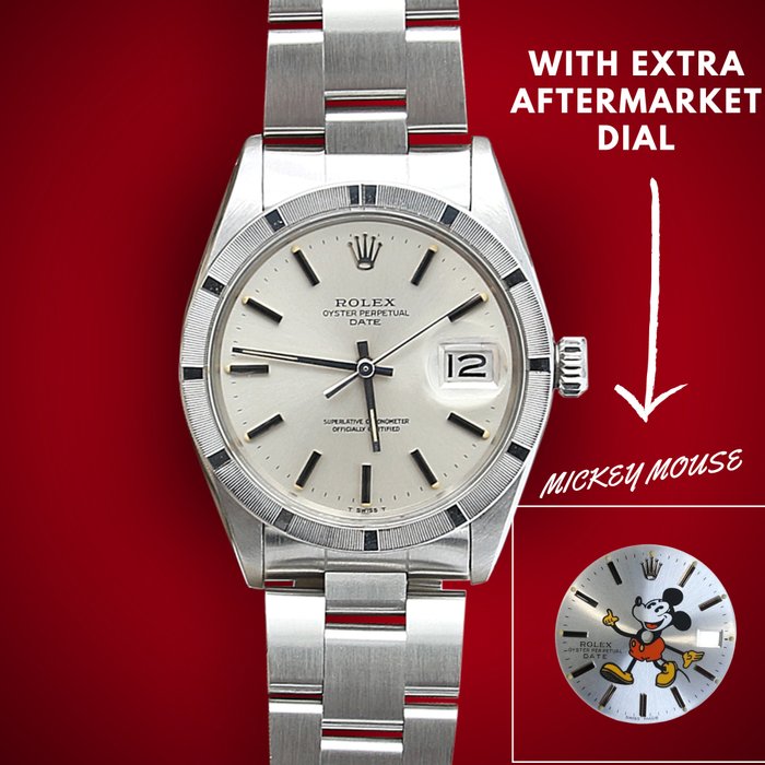 Rolex - Oyster Perpetual Date - Silver + Mickey Dial - 1501 - 中性 - 1970-1979