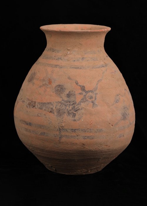 Indus-Tal Terracotta Gefäß mit zoomorphem Design