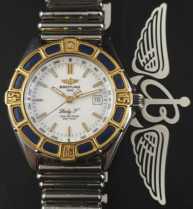 Breitling - Lady J Class Gold/Steel - D52065 - Dame - 1990-1999