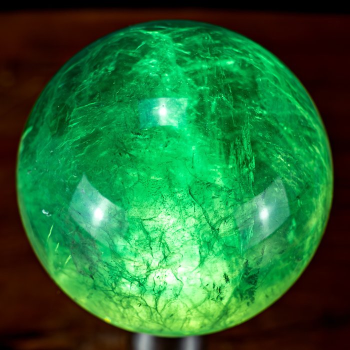 Fluorita verde natural de alta calidad Esfera - Altura: 86.44 mm- 884.87 g