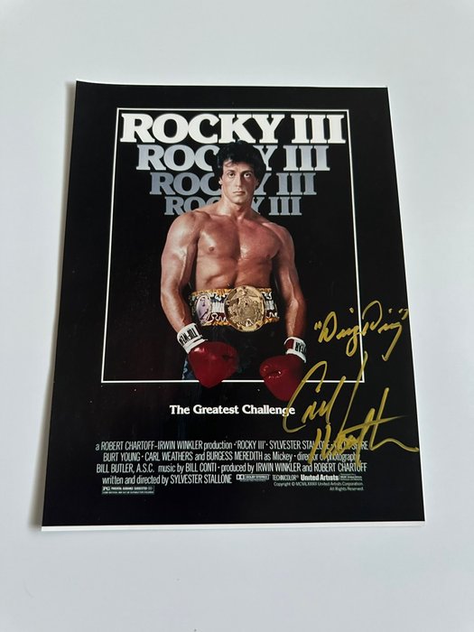 Rocky IV (1985) - Signed by Carl Weathers (Apollo Creed) RIP
