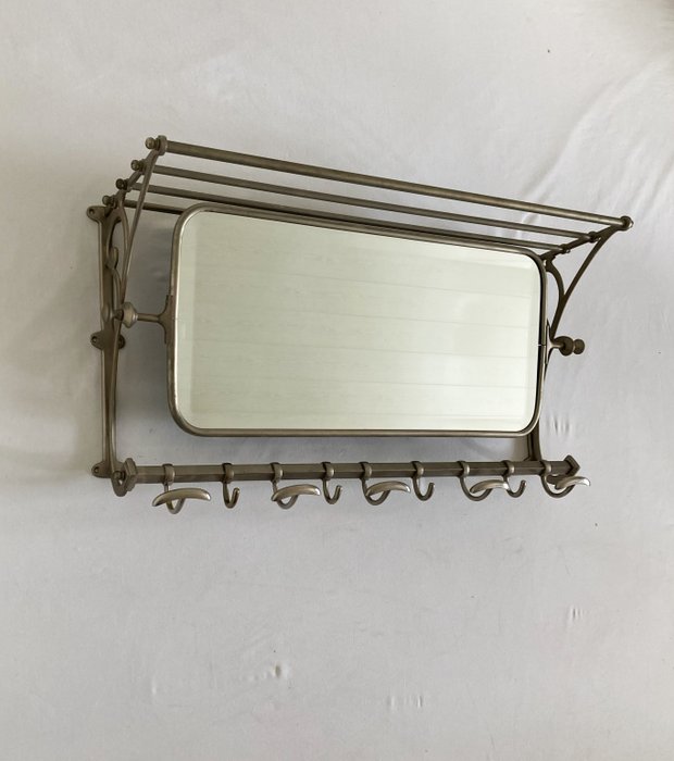 Kapstok met facet geslepen spiegel - Kapstok - Staal (roestvrij), Spiegelglas