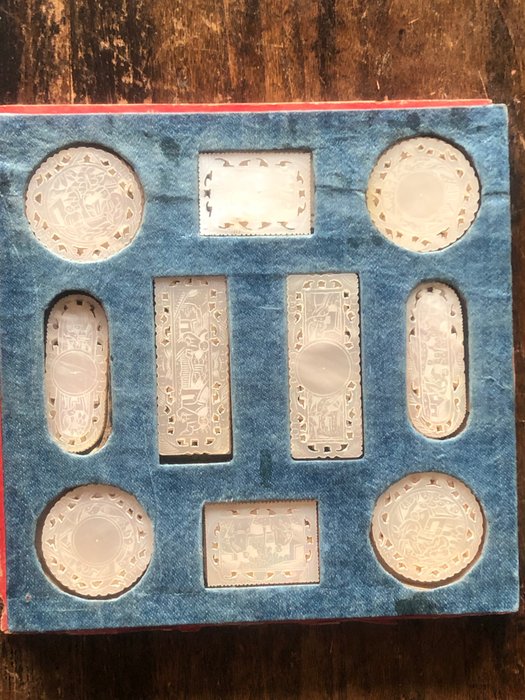 Mother of Pearl Tokens 64 Complete Set - chinese Qing dynastie