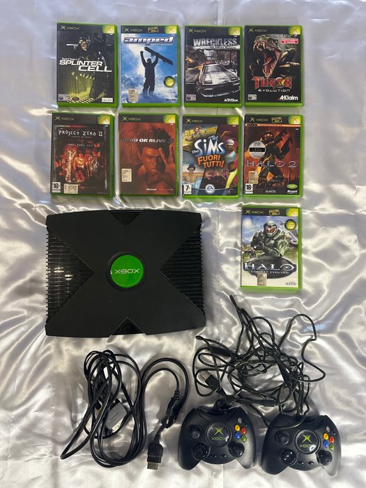 Microsoft - Legendary first Xbox + Halo + Joypad - X Box - Videospielkonsole (14)