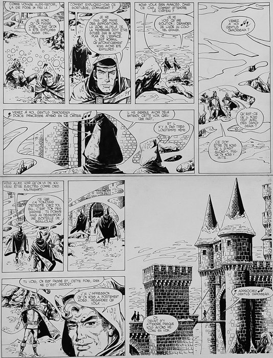 Vance, William - 1 Original page - Bob Morane T14 - La Prisonnière de l'Ombre Jaune - 1972