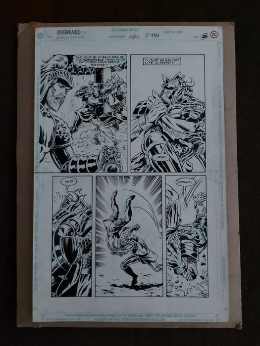 Dave Simons Original page - DC - Dragonlance - 1989