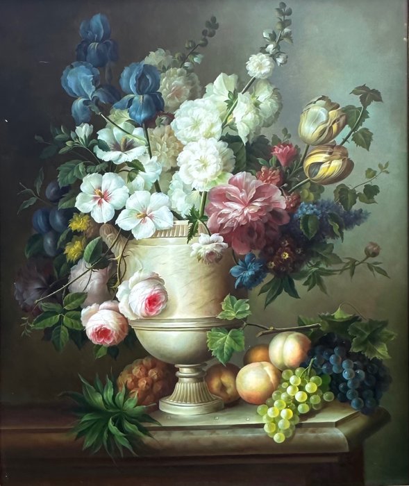 English School (XX) - A beautiful bouquet of flowers and fruit