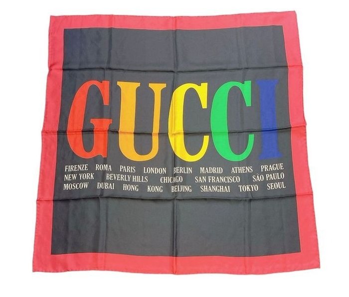 Gucci - CITIES PRINT SILK SCARF - Sjaal