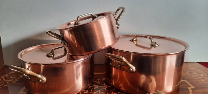 平底鍋 (3) - 銅, 內部不鏽鋼