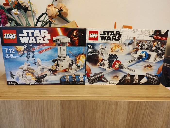 Lego - Star Wars - 75138 + 75239 - Hoth Attack + Action battle Hoth Generator Attack - 2020+