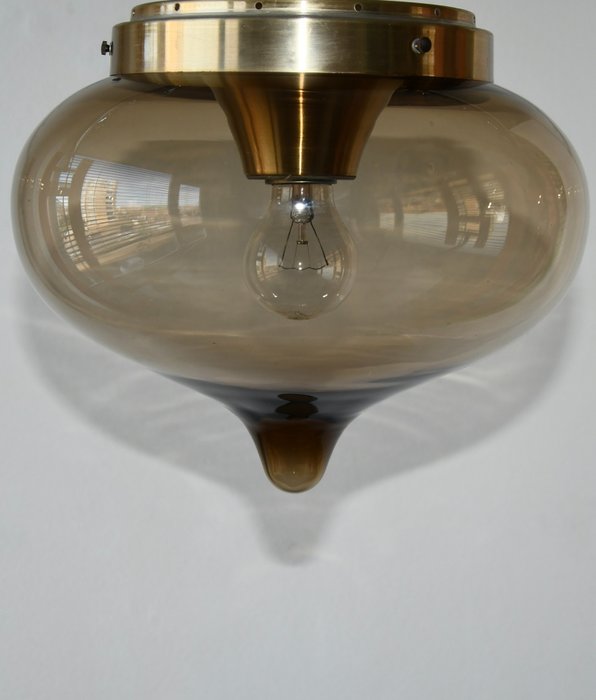 Dijkstra Lampen - Deckenleuchte - Aluminium, Rauchglas