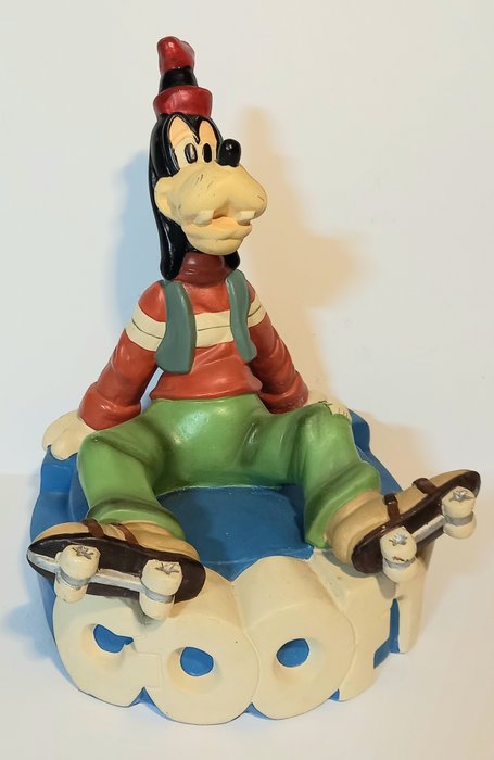 Goofy on roller skates - extremely rare - 30 cm - 1980's Reklám figura (1) - Kerámia - 1980-1990
