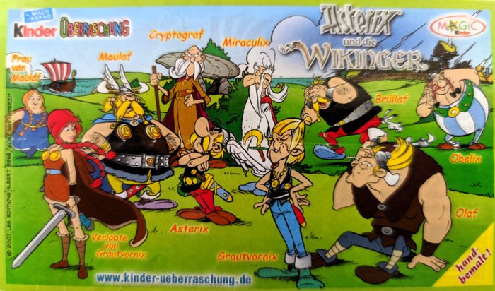 Magic Kinder - Astérix - 10 figures from the Kinder Surprise collection from the series Asterix and the Vikings