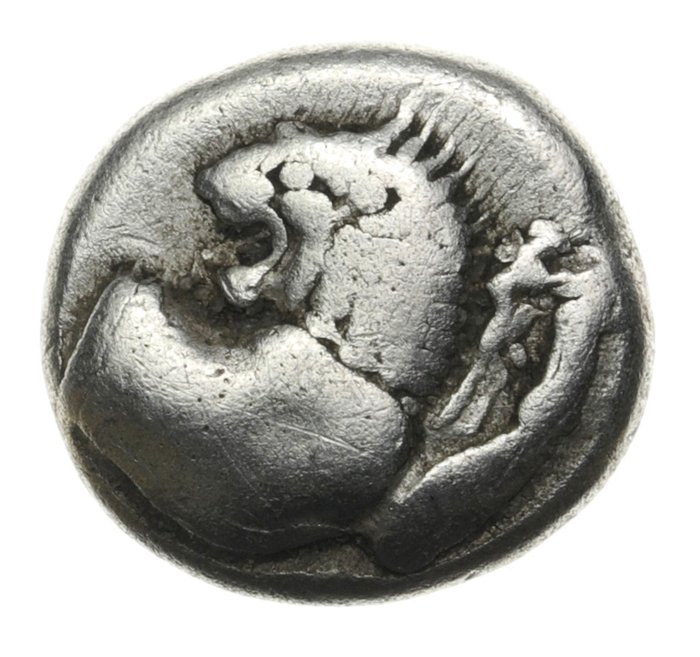 色雷斯， 切尔索内斯. Diobol circa 515-493 BC / HGC 3, 1435; Very Rare!