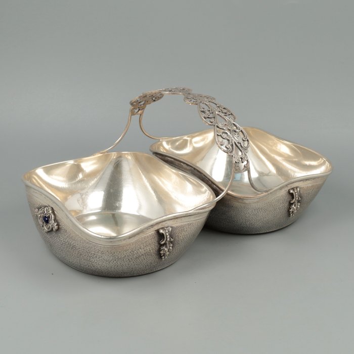 Cappello Gastone, Milaan ca. 1960 - Dubbel schaal - Korb (1) - .800 Silber