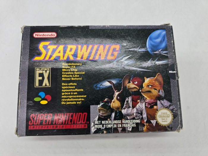 STARWING - Pal Version - Reg: Snsp-Sb-Fah - FRA release - First edition - Snes - Videojogo - Na caixa original